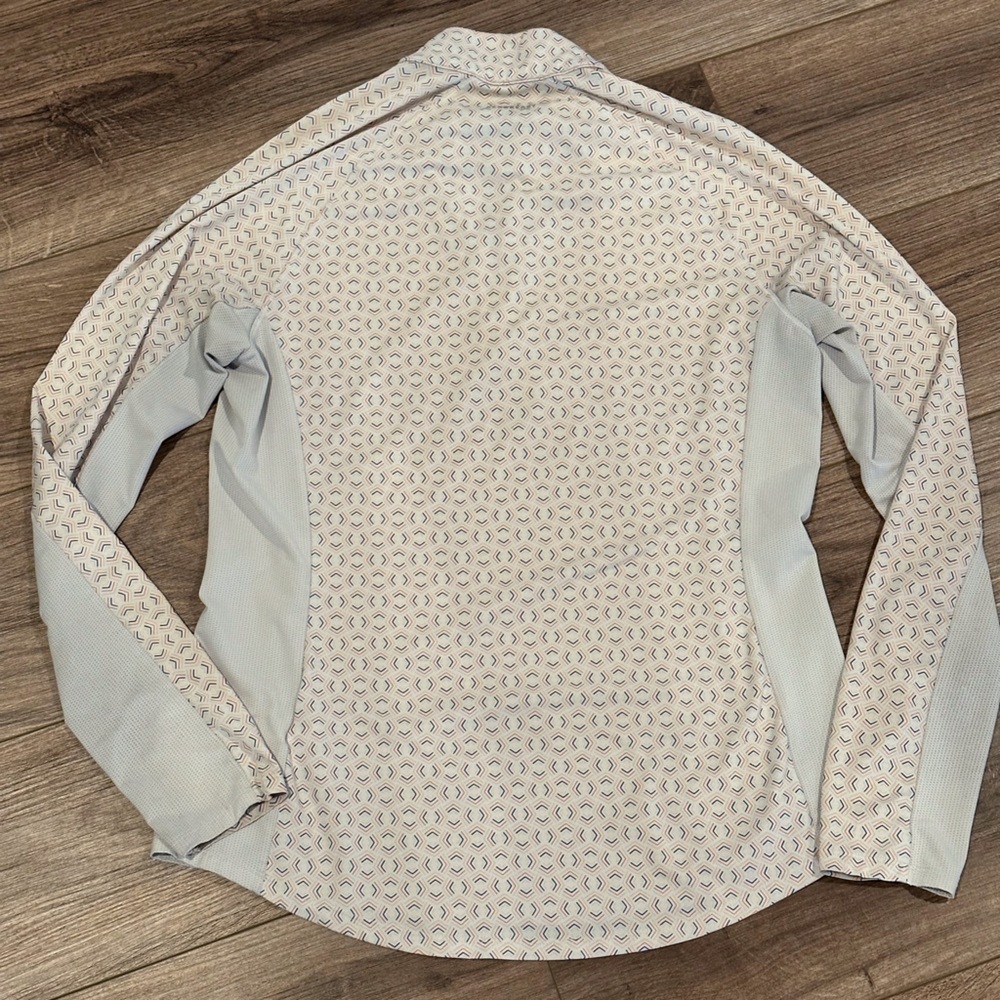 EUC Adidas Aeroready UPF Grey and White Half Zip Oullover Size Medium - Picture 7 of 7
